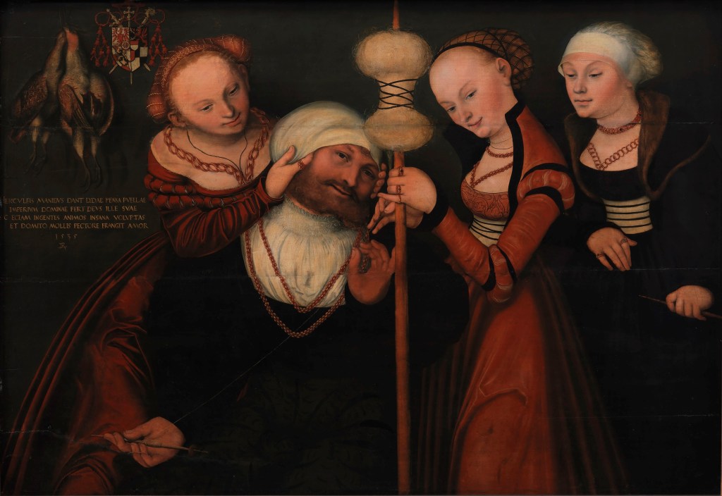 Lucas Cranach d.Ä., Hercules und Omphale, Öl auf Holz (Landesmuseum Wittenberg / Presse)
