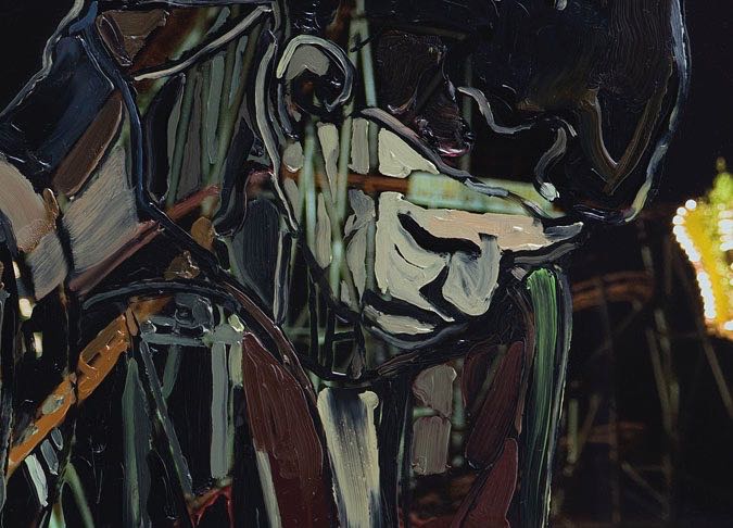 Figur 809-7-1, oil on cibachrome-print, 150 x 100 cm, 2013 (AUsschnitt, Marc Lüders / Presse)