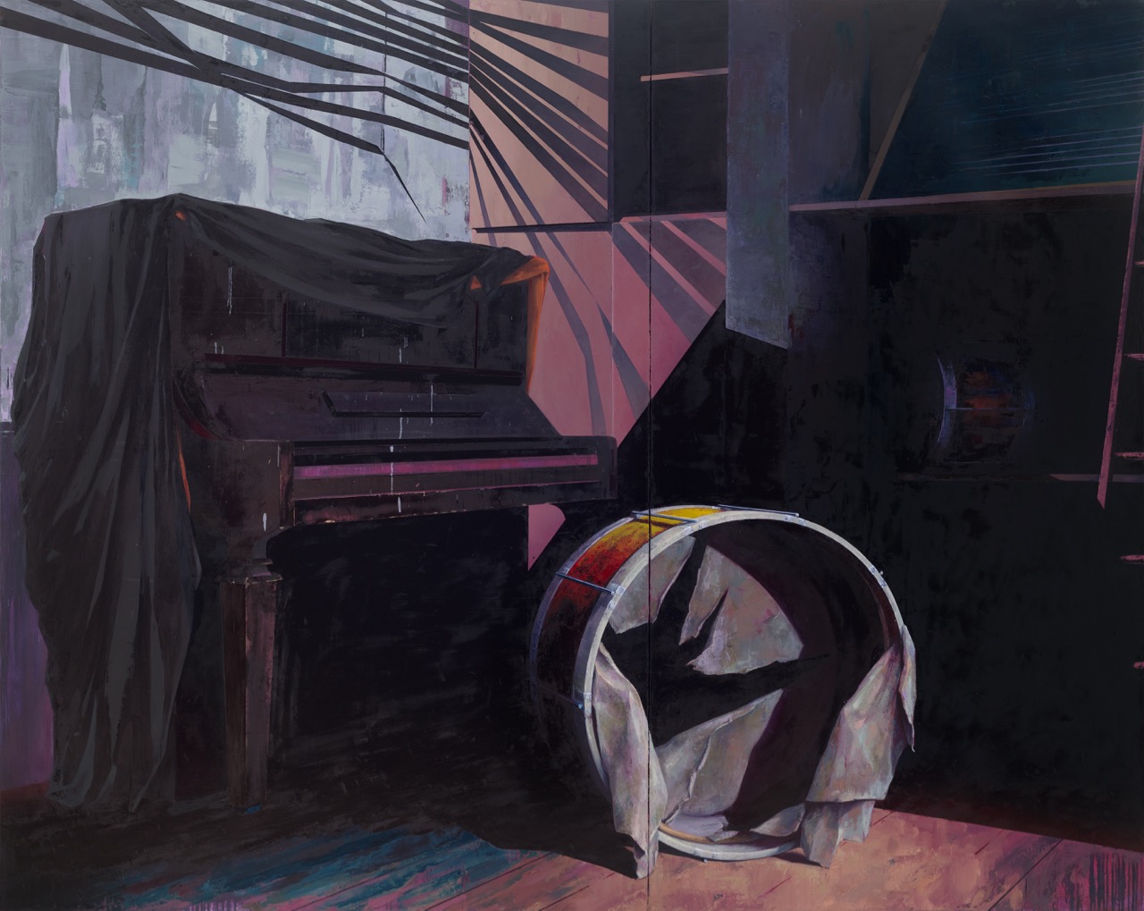 Katrin Heichel, Musikzimmer, 2016, Eitempera auf Leinwand (Foto: VG Bild-Kunst Bonn, 2016)