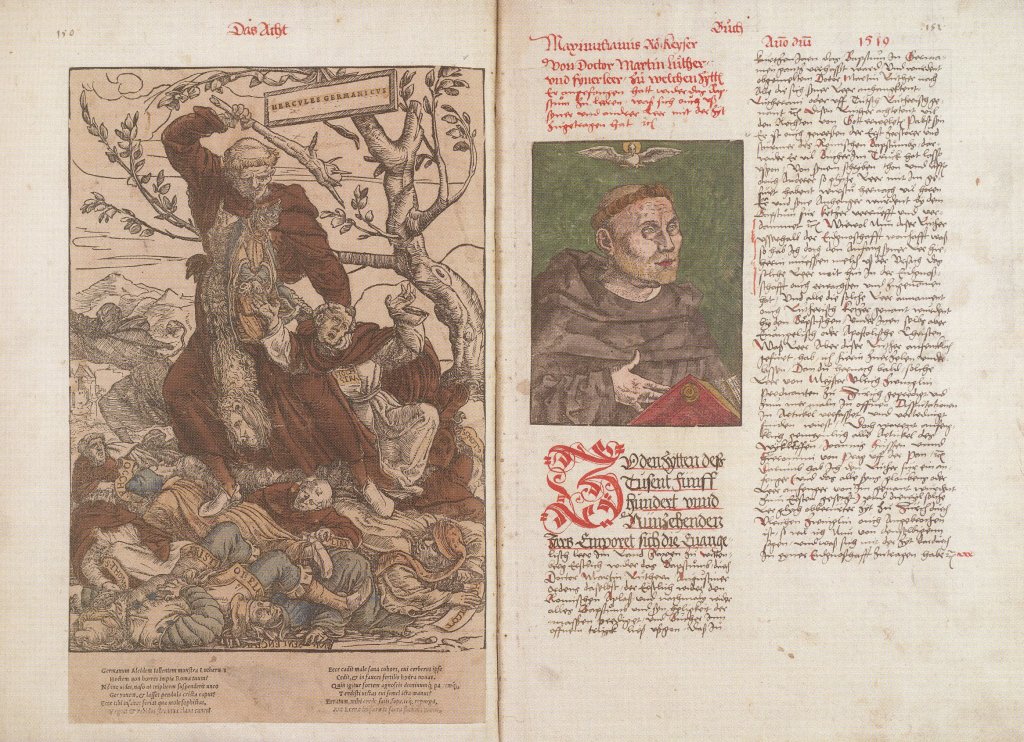 Hans Holbein d.J.: Luther als Hercules Germanicus, 1522.