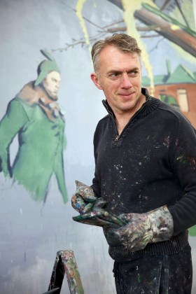 Neo Rauch in seinem Atelier in Leipzig (Bildrechte: Alexander-Rott)