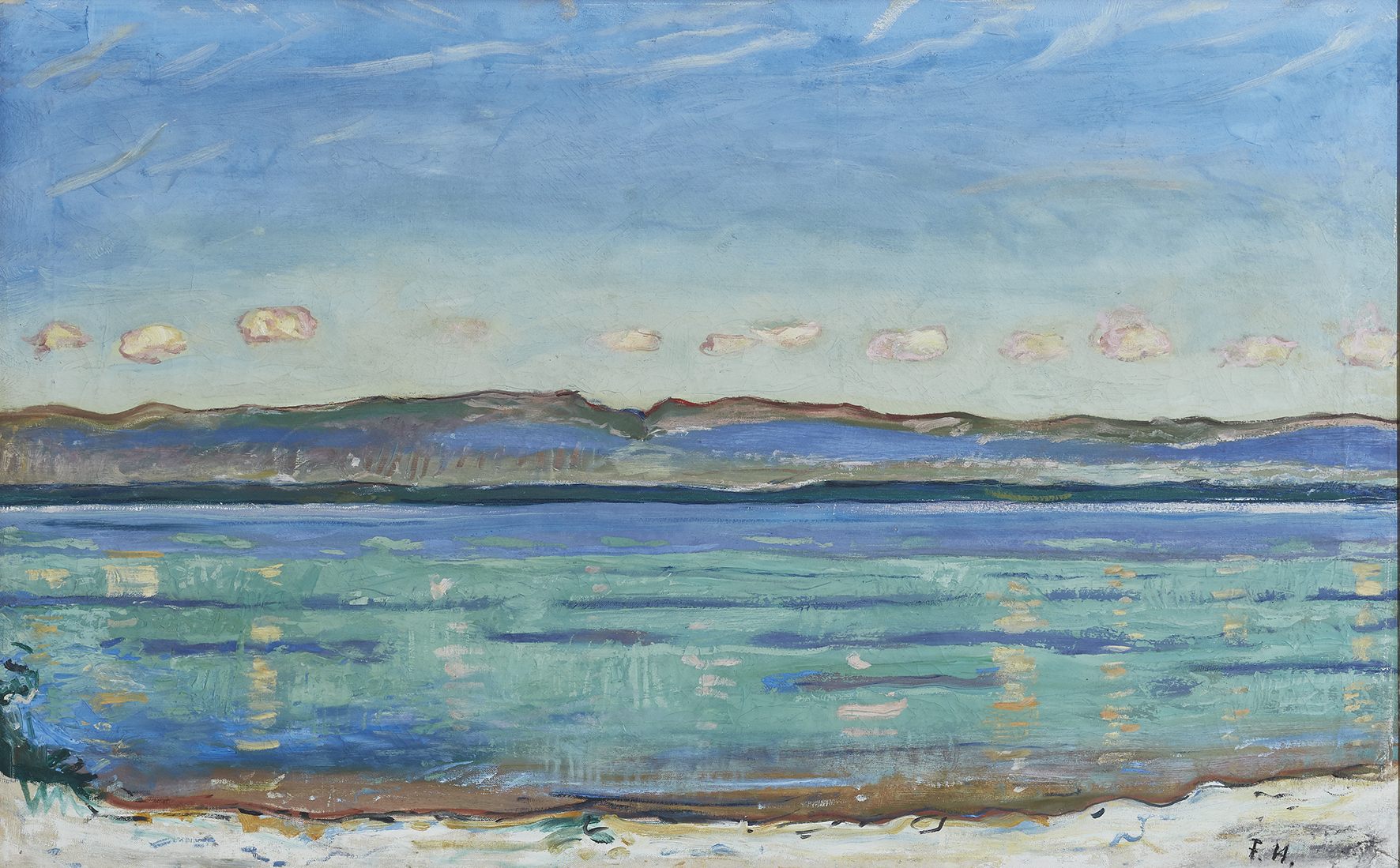 Ferdinand Hodler Genfersee mit rhytmischen Wolken um 1914 © Privatsammlung Schweiz Foto: Peter Schälchli, Zürich