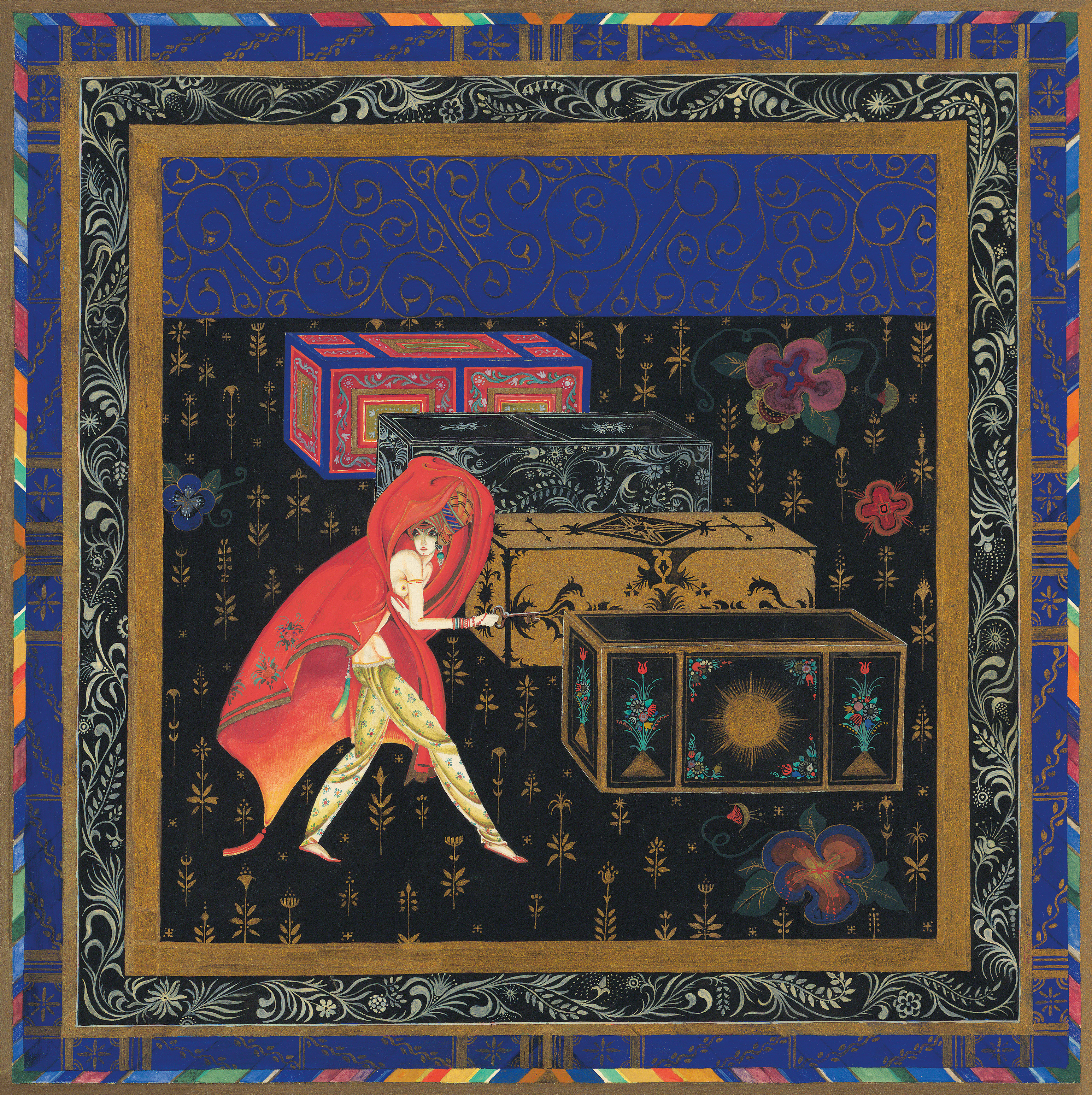 Eine junge Frau und ihre Schatztruhen (Courtesy of the Collection of the UCLA Grunwald Center for the Graphic Arts, Hammer Museum)