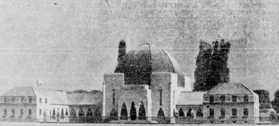 Wilhelm Hallers Modellentwurf für die Neue Feierhalle auf dem Neuen Israelitischen Friedhof in Leipzig von 1925. (Foto: Artefakte 2018)