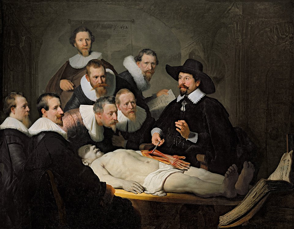Die Anatomie des Dr. Nicolaes Tulp, 1632 Öl auf Leinwand (Copyright: Mauritshuis, The Hague/Den Haag/ La Haye)